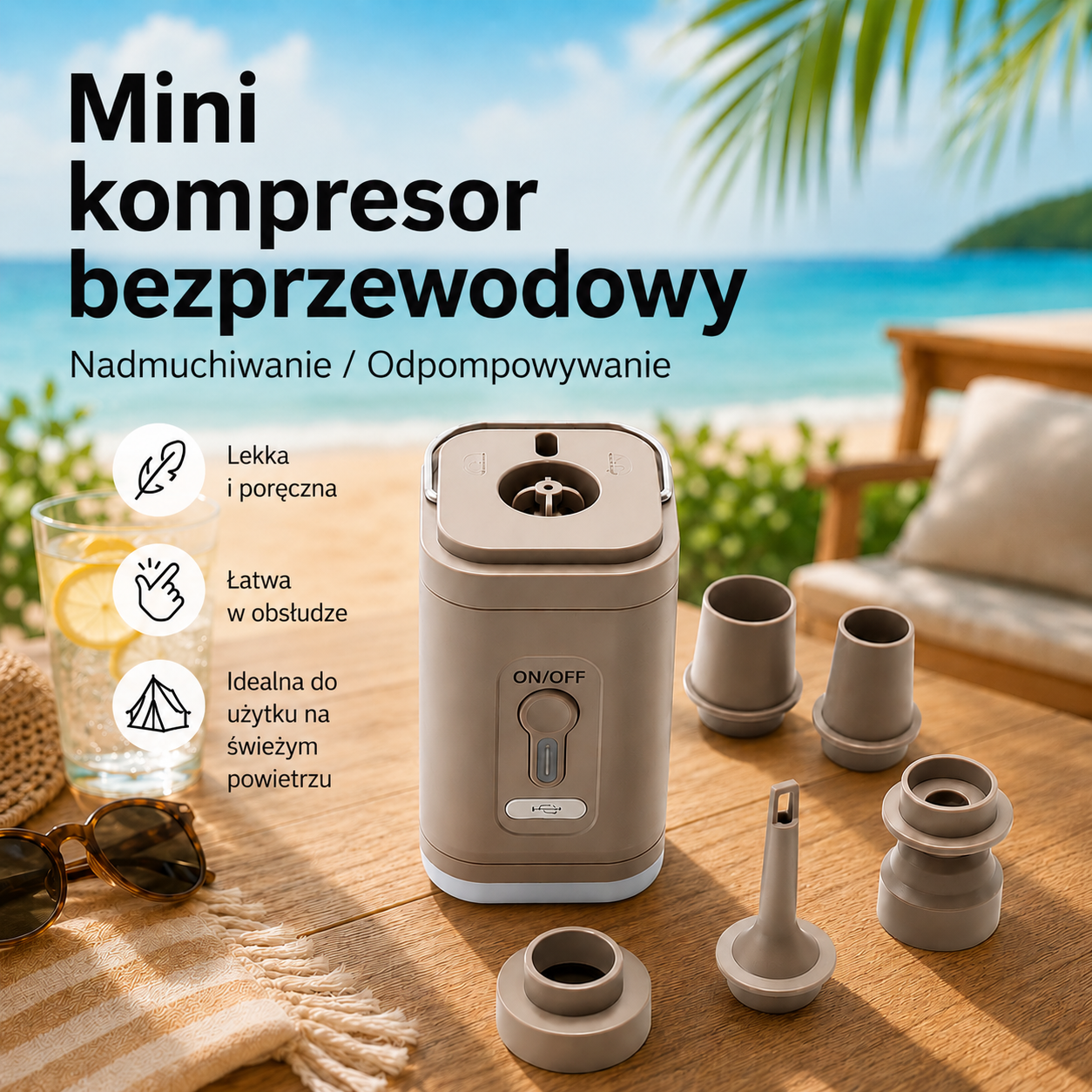 Mini kompresor bezprzewodowy